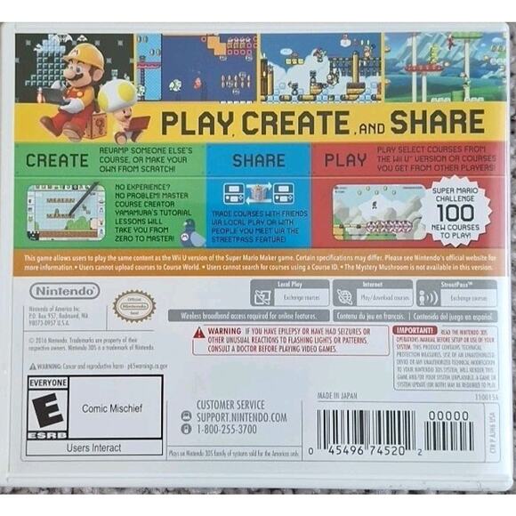 Super Mario Maker Nintendo 3DS (2016) Selects Edition CIB Tested & Working - Picture 2 of 4